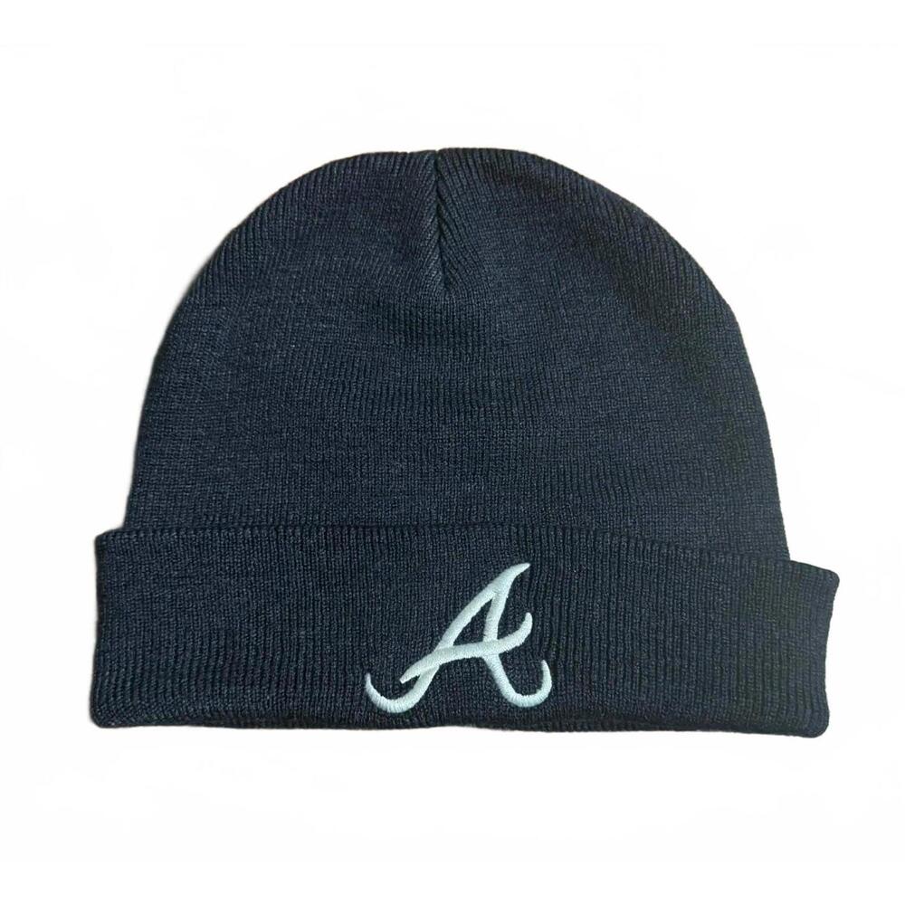 VTG Atlanta Braves Knit Cap Beanie Hat Genuine Merchandise American Needle OSFA